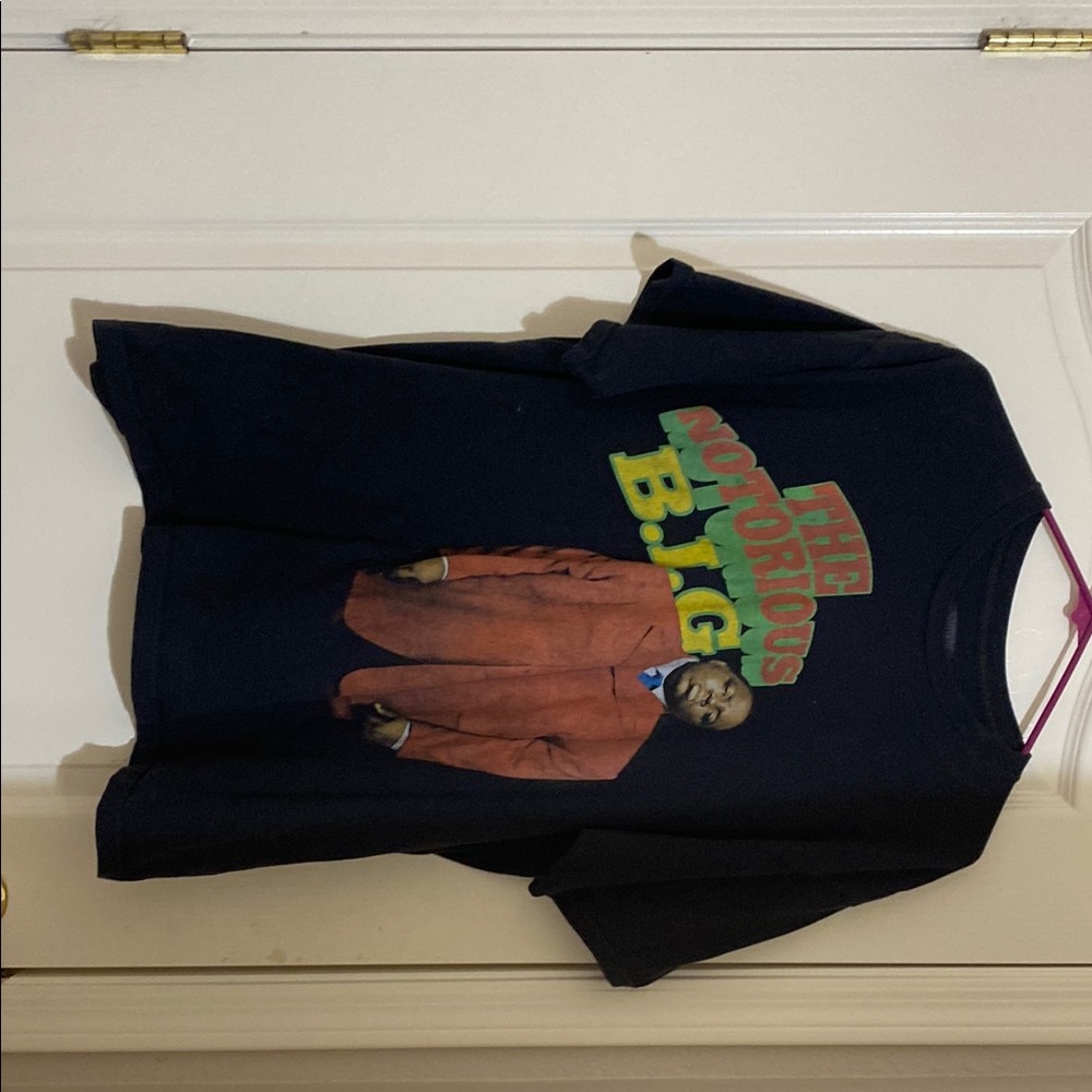 Black Graphic T-Shirt with Notorious B.I.G. Design